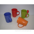 Solid Color Glazed Stoneware Coffee Spoon Mug Set (WSY262M)